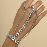 Thick chain hand jewelry