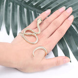 Bracelet bague serpent doré