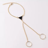 bijou de main triangle doré