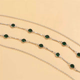 bijou de ventre vert emeraude