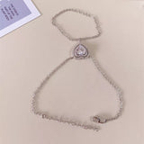 bracelet bague coeur luxury strass