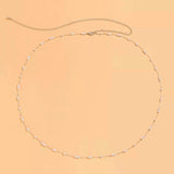 chaine de taille perles divines argenté