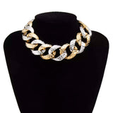 choker gros maillons bicolore