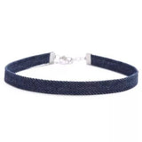 choker jean classique foncé