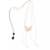 collier de dos papillon dore