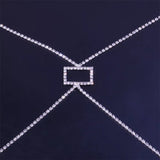 sautoir de dos strass forme gemoetrique