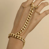 Thick chain hand jewelry