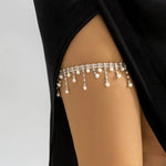 Thigh chain with pearl rhinestones