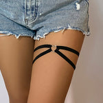 Elastic thigh chain with heart