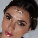 Gold-colored bohemian head jewelry