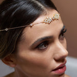 Gold-colored bohemian head jewelry