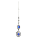 Bijou de tête argent diamant bleu