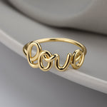 Bague de pouce lettre love