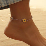 Sunflower anklet