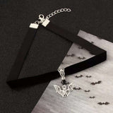 choker gothique chauves souris noir