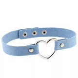 choker jean anneau coeur clair