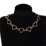 choker petit coeur doré