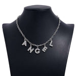 collier choker angel strass.