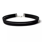 collier choker triple épaisseur velours