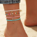 Set of 4 Perla ankle chains